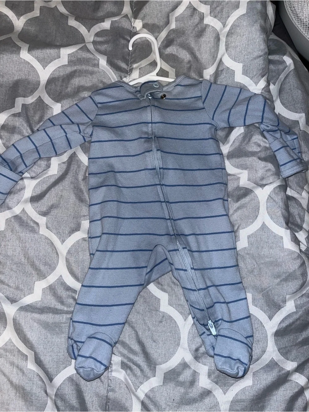 Carter's Yellow Lightning Bolt Zip-Front Footed One-Piece